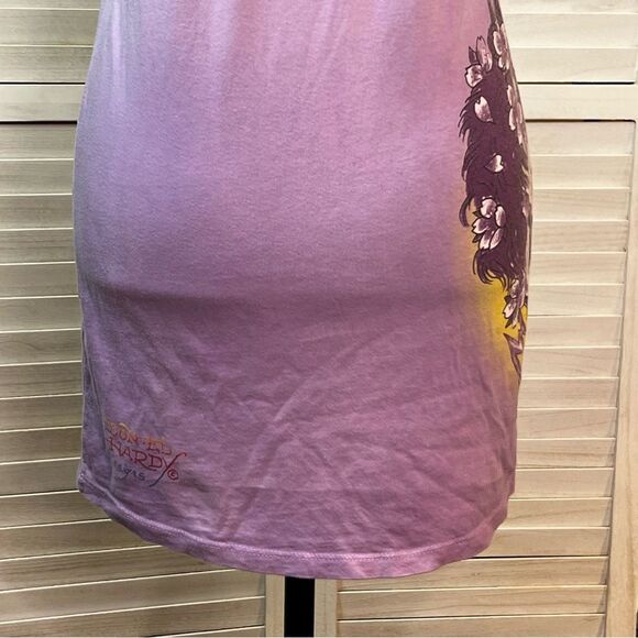 Ed Hardy Y2K Dragon & Skull Tattoo Graphic Tee Dress Small - Picture 8 of 13